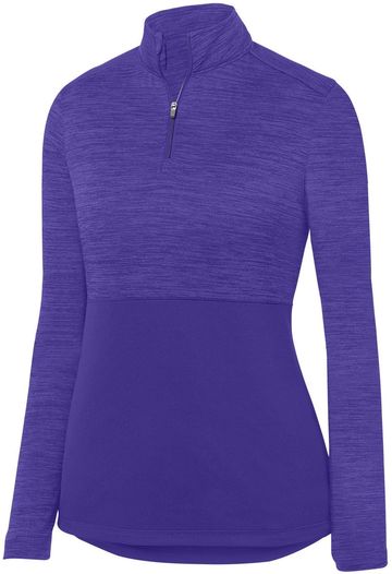Augusta Ladies' Shadow Tonal Heather 1/4 Zip Pullover